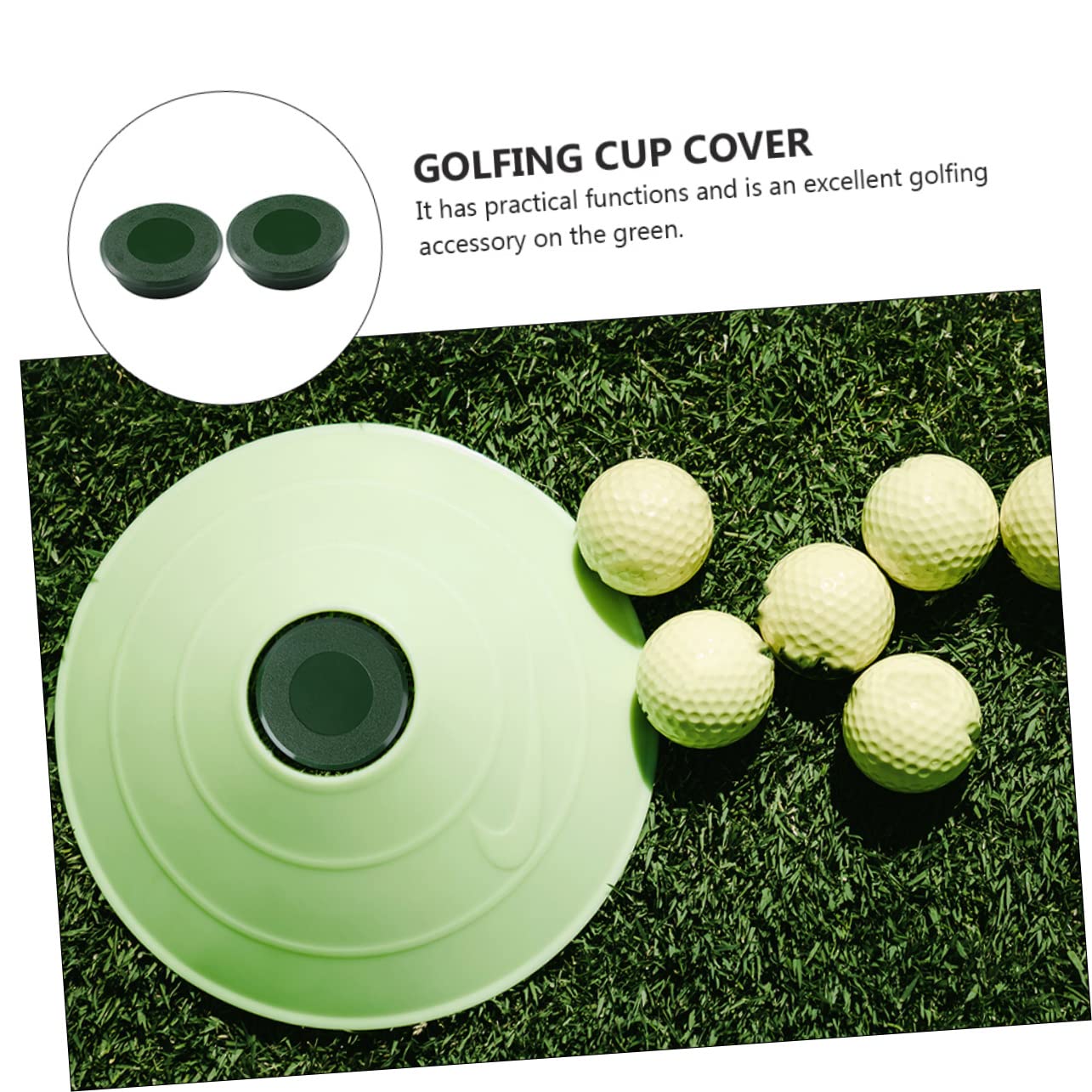 KOMBIUDA Hole Cup Golf Putting Training Aid Golfing Cup Cover Practice Golf Covers