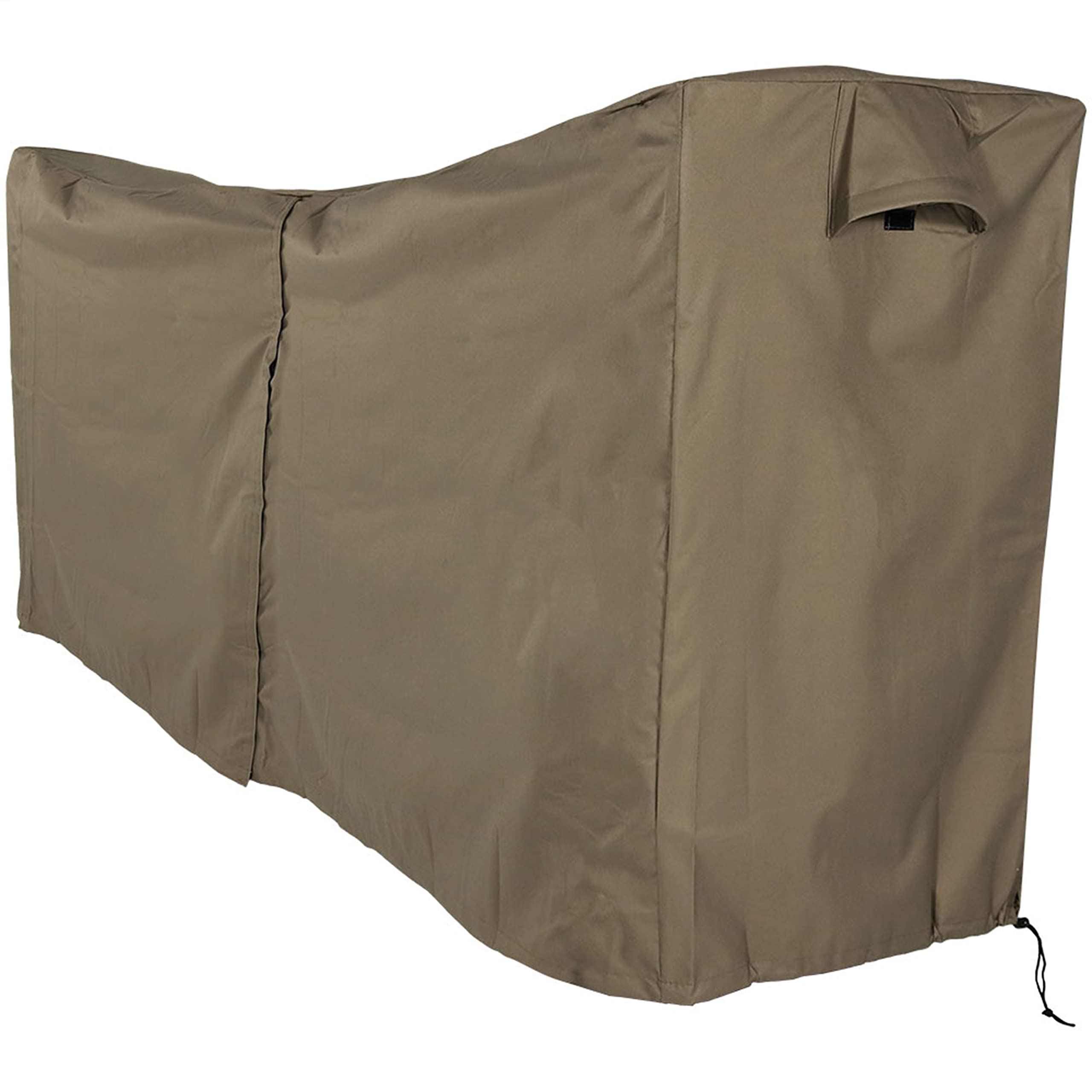 Sunnydaze 4-Foot Firewood Log Rack Cover - Weather-Resistant Outdoor Heavy-Duty Polyester with PVC Backing - Khaki