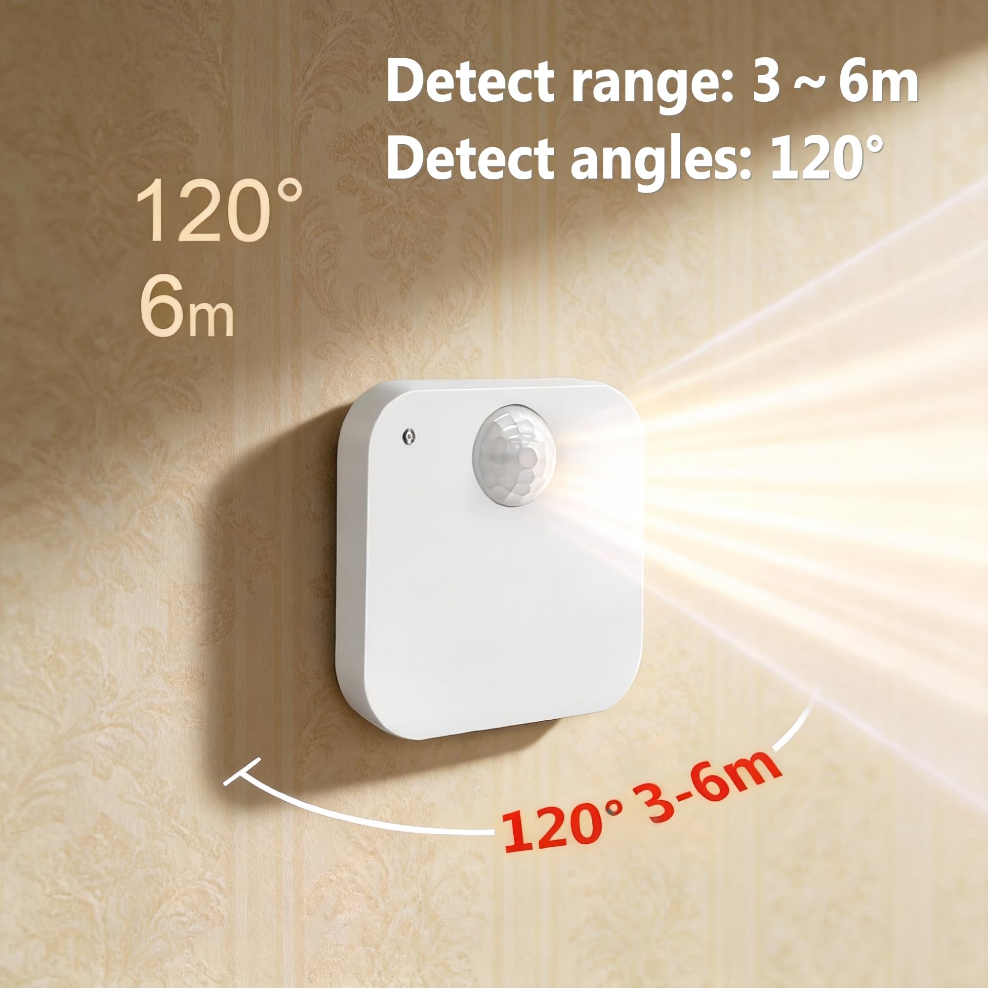 Zigbee Wireless Human Presence Sensor, Smart mmWave Radar & PIR Motion Sensor, 6M Long Distance, 120° Large Angle for Indoor Home Security, Work with Tuya/Smartlife App, Zigbee Hub Required