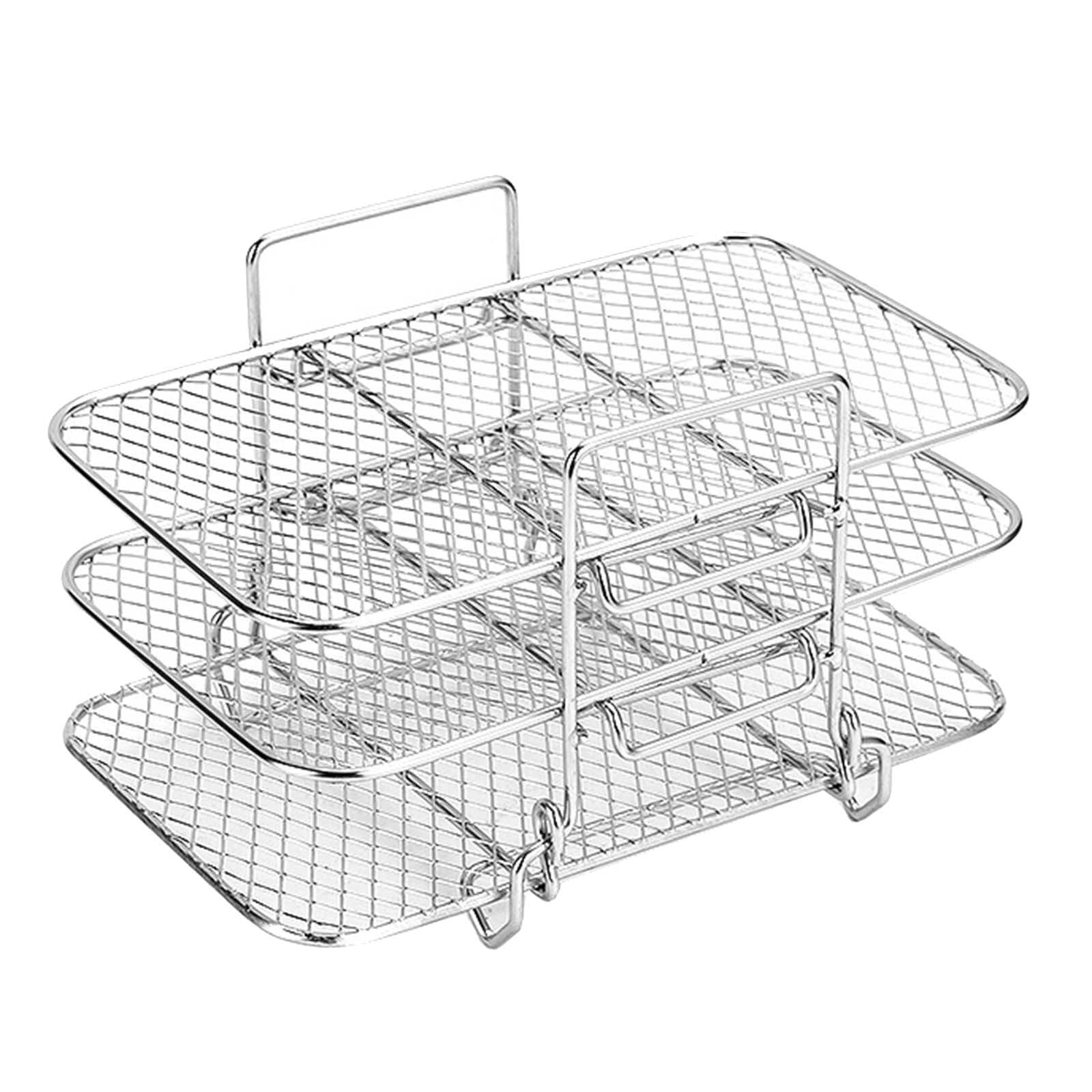 Air Fryer Rack Accessories Air Fryer Multilayer Double Air Fryer Accessories 304 Stainless Steel Air Fryer Tray for