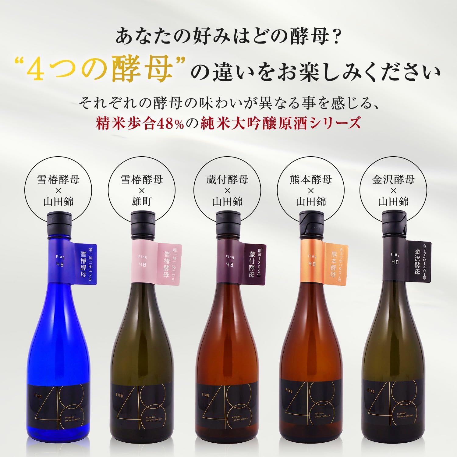 Amazon.co.jp: Flag48雪椿酵母×山田錦 純米大吟醸原酒 720ml(新潟 地酒