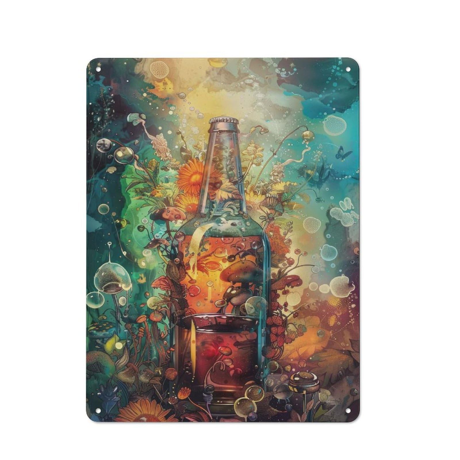 Junmoney Magical Brew Vintage Tin Sign 40X30cm With For Guest Room Or Hallway, For Collectors Decorating Guest Rooms And Hallways