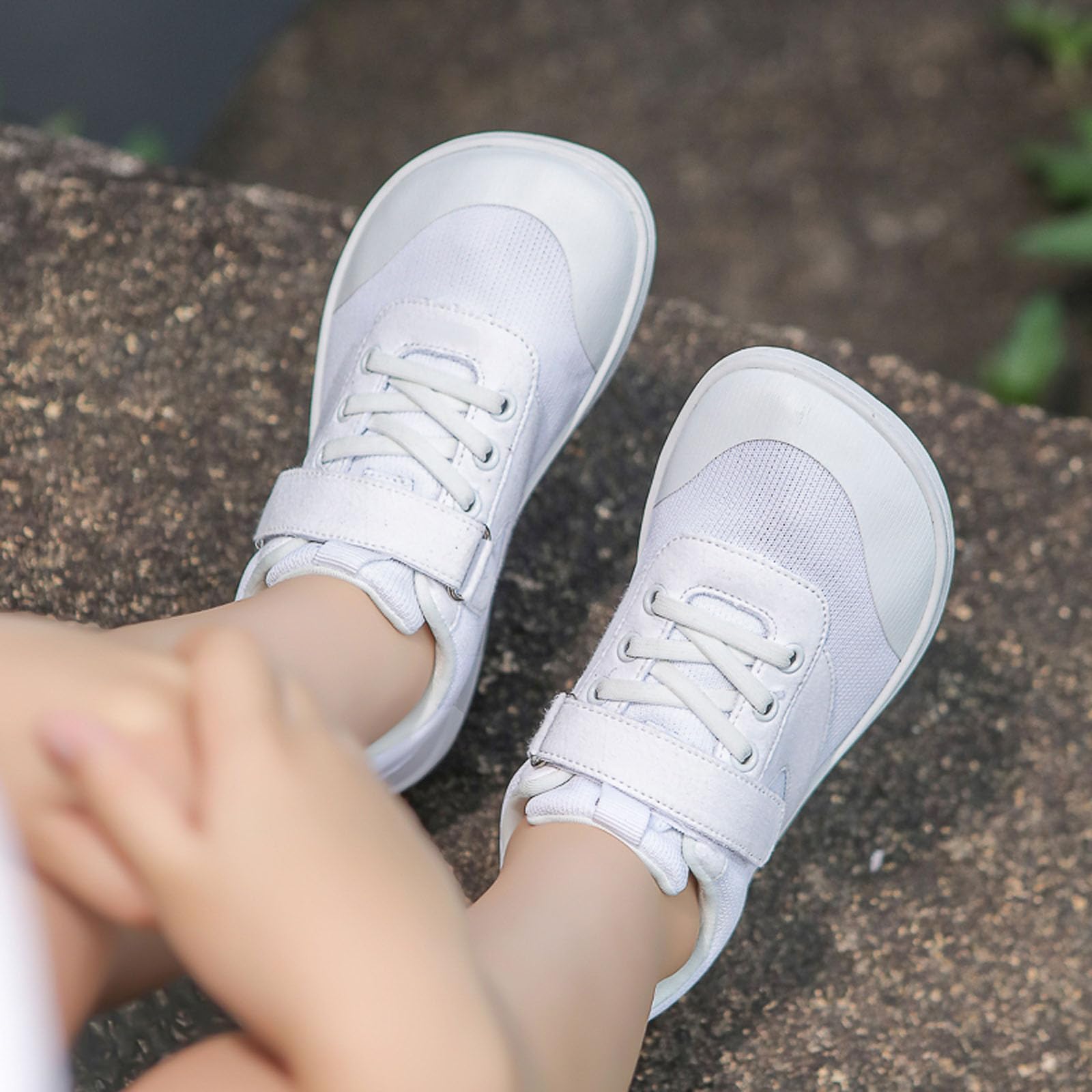 SECHRITE Zapatos descalzos anchos para niños, zapatillas para niños y niñas, minimalistas, transpirables, zapatos para caminar, talla 25-37