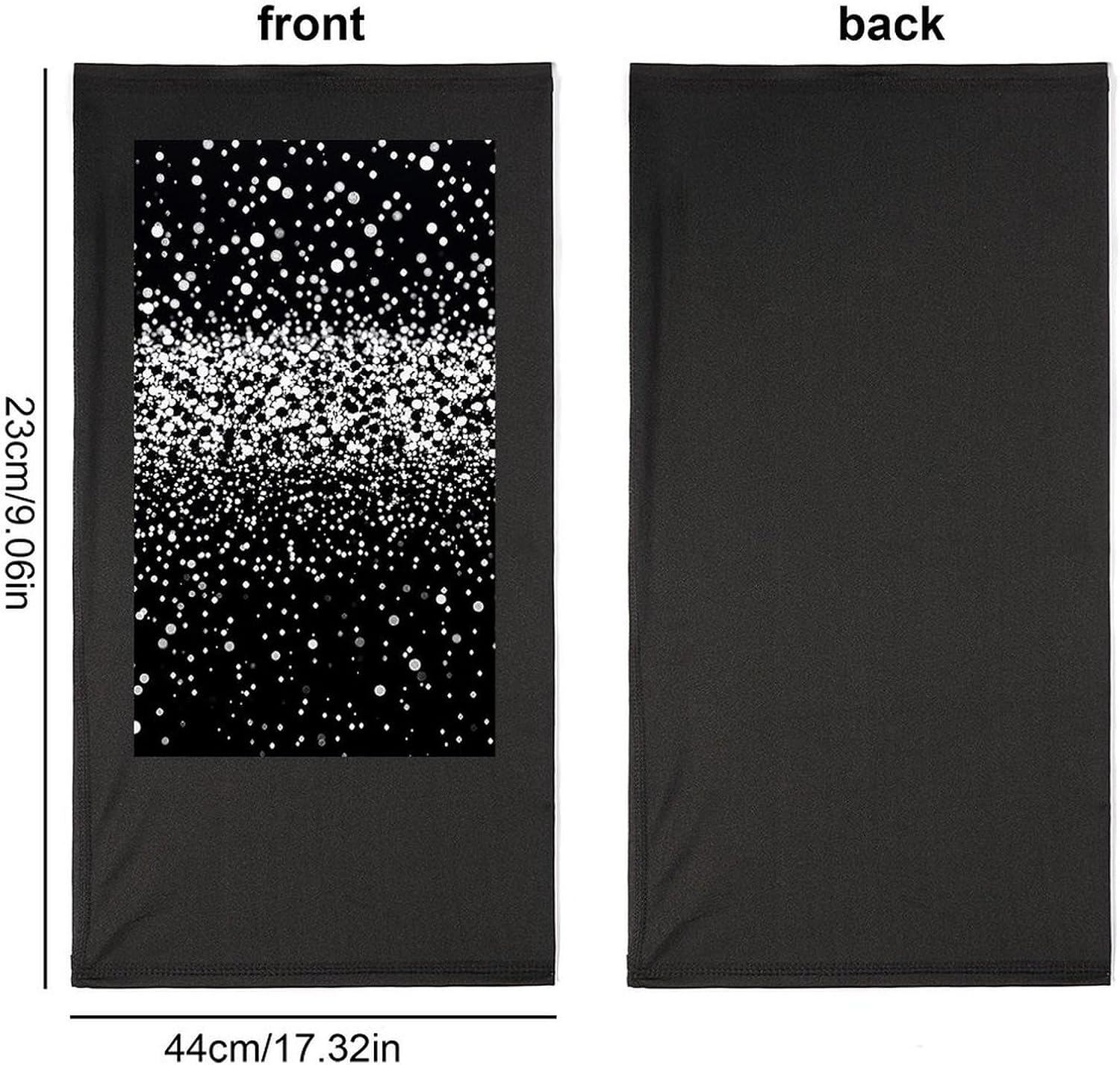 Black White Glitter Neck Gaiter Face Mask UV Protection for Men Women, Breathable Quick Dry Face Cover Bandana Outdoor Sports Balaclava Wind-Proof for Hiking Skiing Motorcycle Cycling