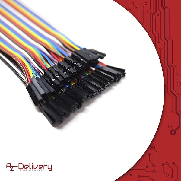 AZDelivery Jumper Wire Cavalier Câble F2F pour Microcontrôleur Breadboard – 3 en 1 Multicolore Fil Wire Compatible avec Arduino et Raspberry Pi incluant Un E-Book! - 4