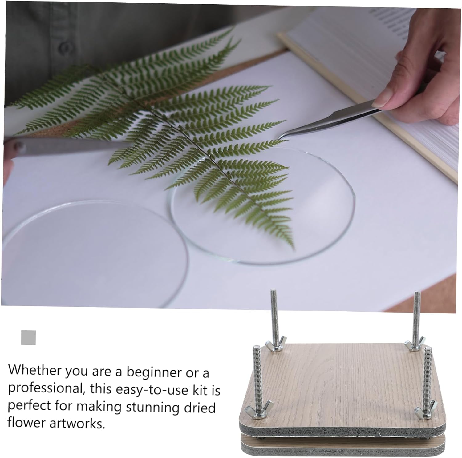 Uonlytech Wood Flower Press Kit for Leaves and Fruits DIY Projects