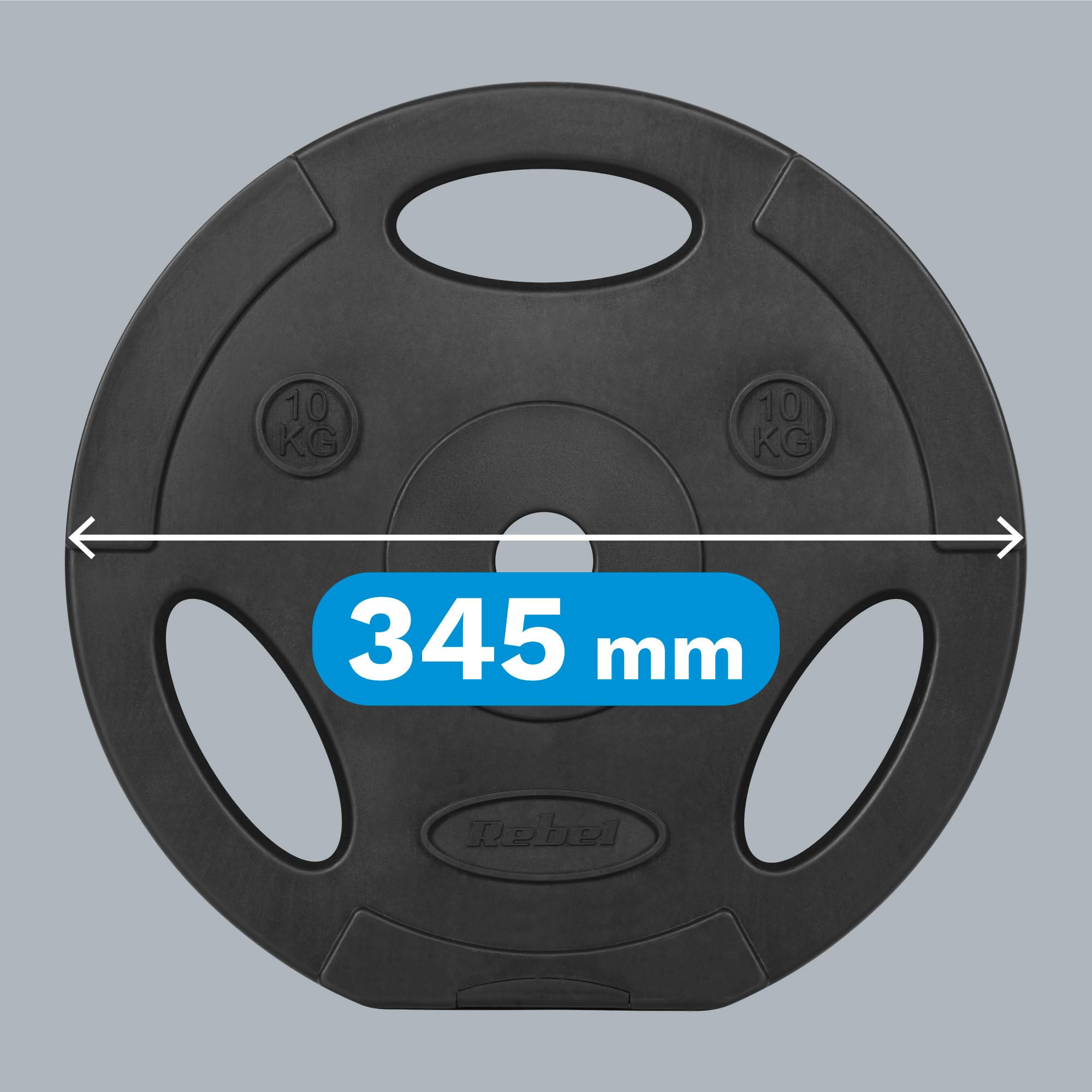 Rebel Zestaw Obciążeń Bitumicznych 2x10kg Otwór 31mm Talerz z Uchwytami RBA-2123