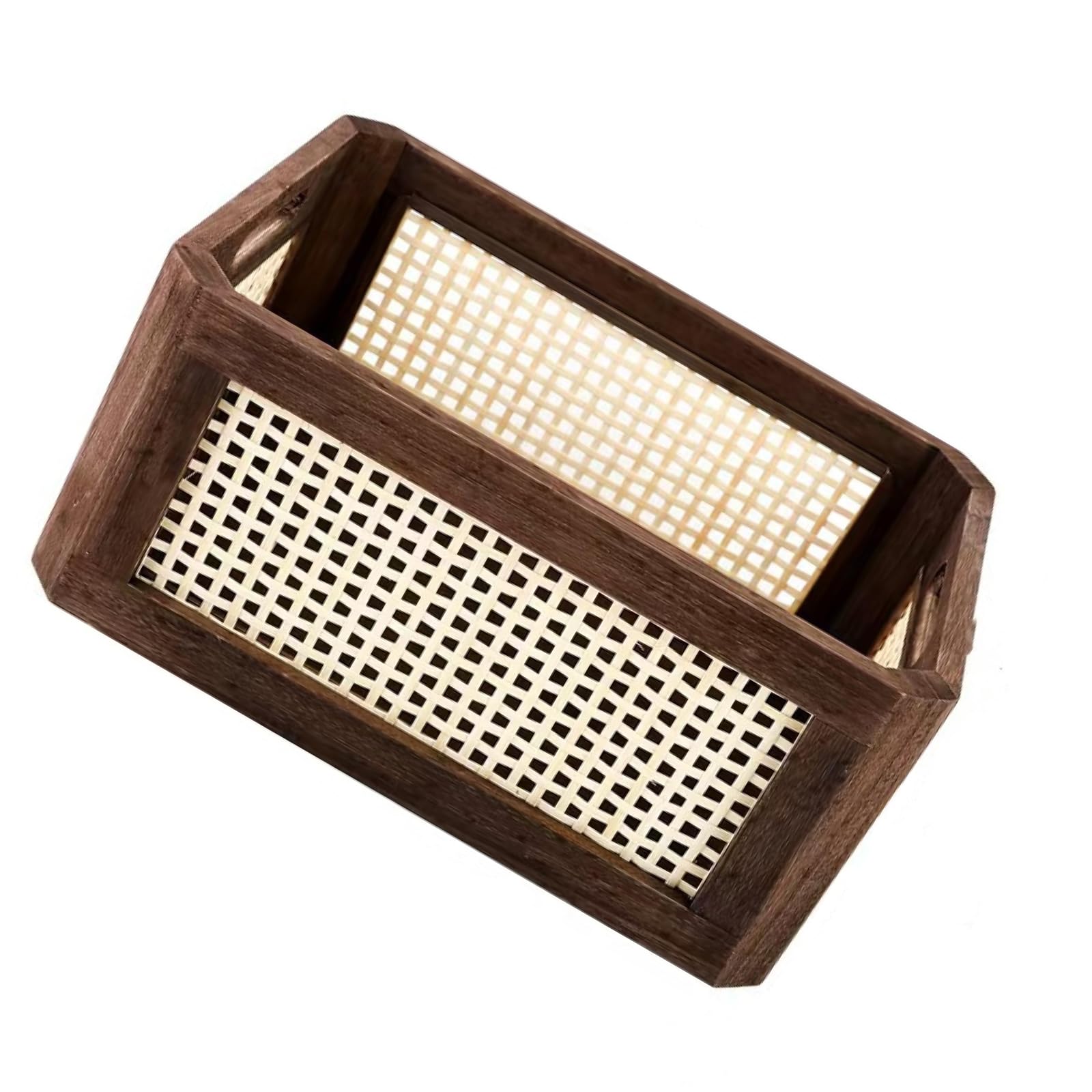 Buxuaaaa Stylish Wood Storage Basket Portable Accessory for Cabinets Blends Functionality with Aesthetic Appeal Daily Use Bedroom Storage Solution