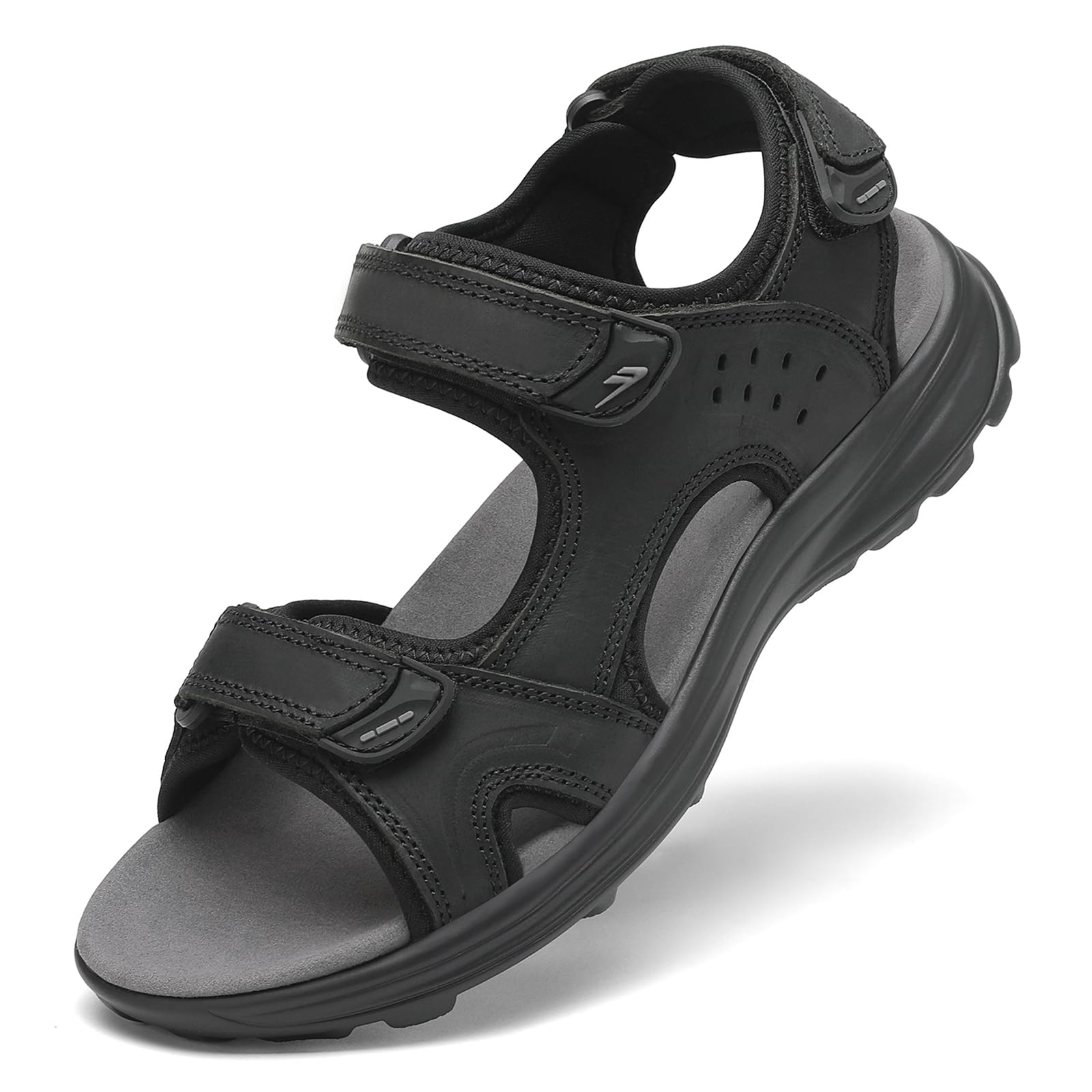FLARUT Sandali da Uomo Scarpe da Trekking Estive Sport all'aperto in pelle Spiaggia Punta Aperta l'escursionismo Sportivi Casual