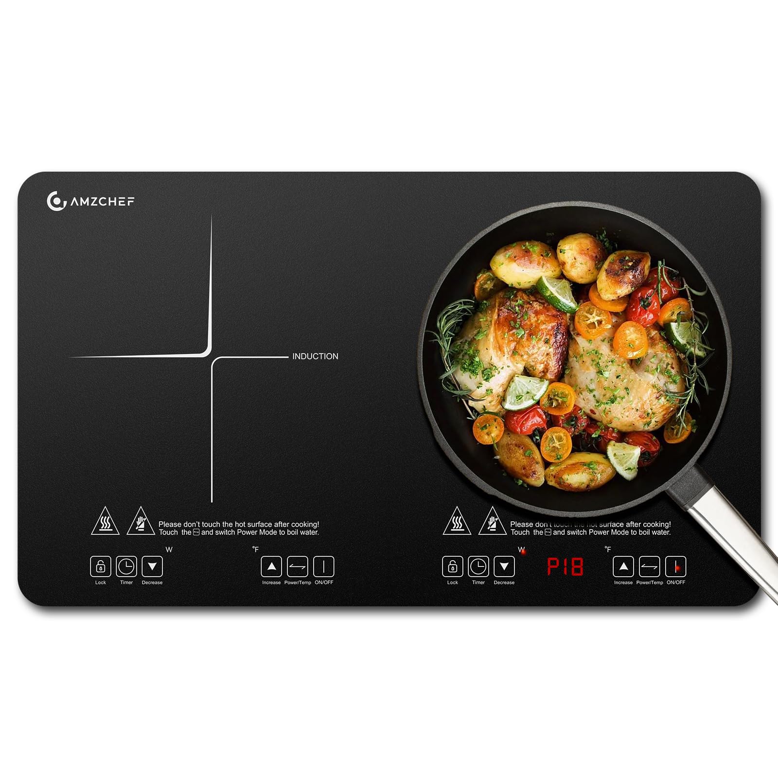 AMZCHEF Double Induction Cooktop