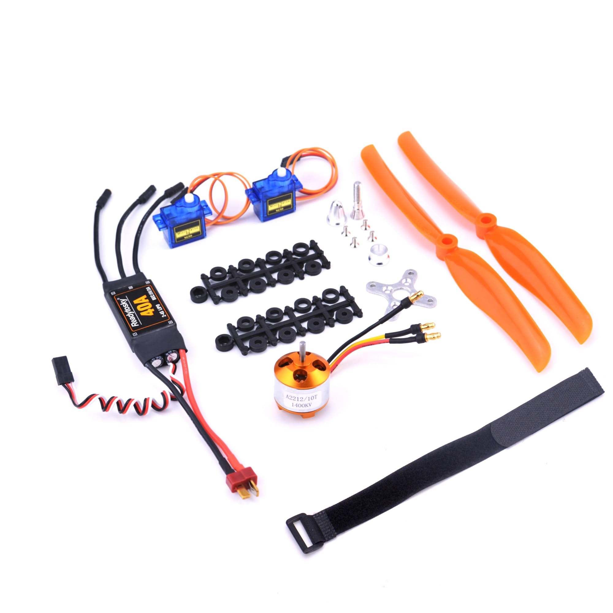 Toy Accessories A2212 2212 2200KV 1400KV 1000KV Brushless Motor 40A ESC SG90 9G Micro Servo for RC Fixed Wing Plane Helicopter(1400KV ESC TplugSet)