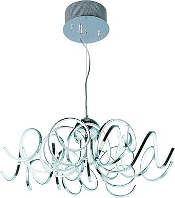 Polished Chrome 9 Light 34In. Wide Led Pendant from The Chaos Collection