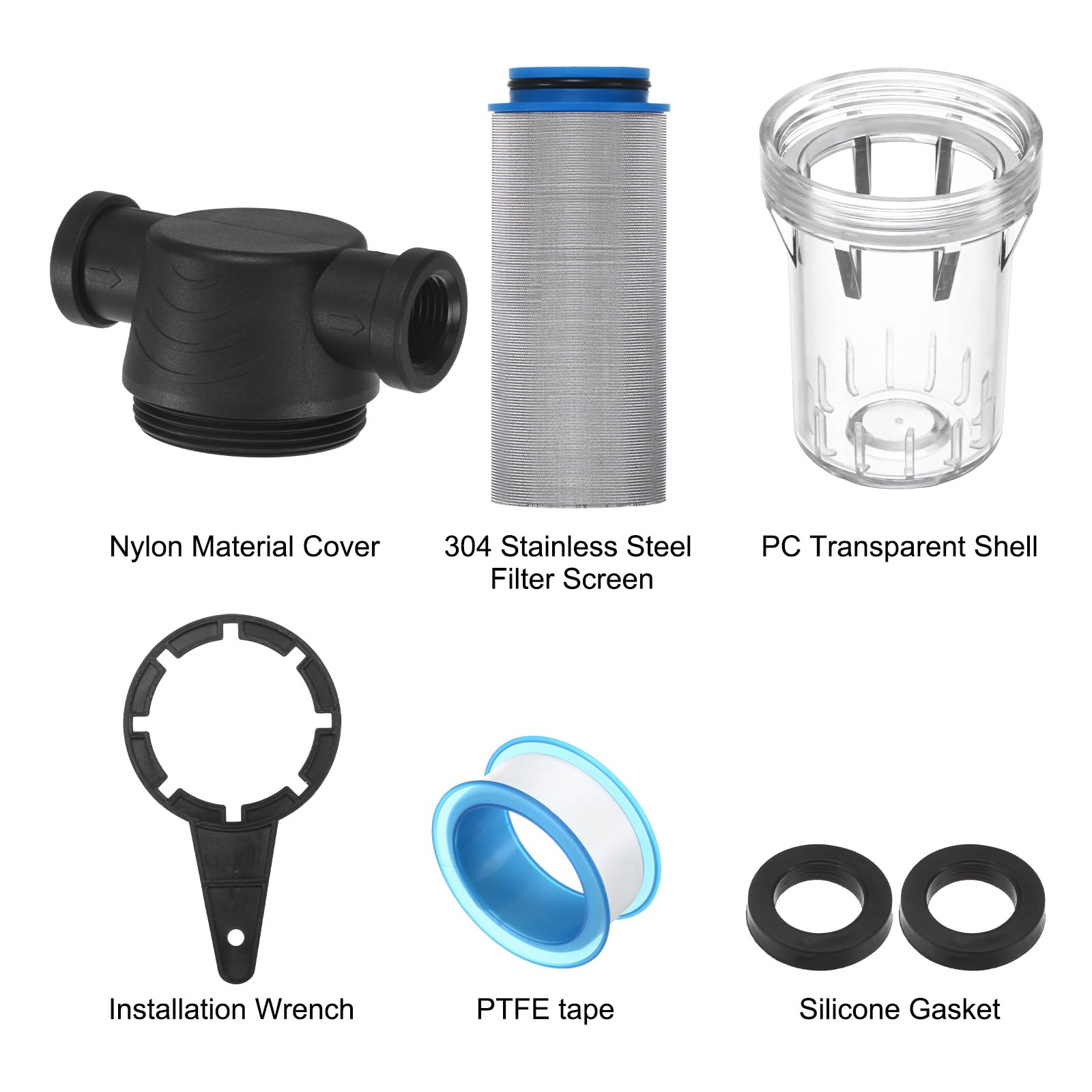 M METERXITY Water Pump Strainer with 250 Mesh Stainless Steel Filter Screen - Image 2