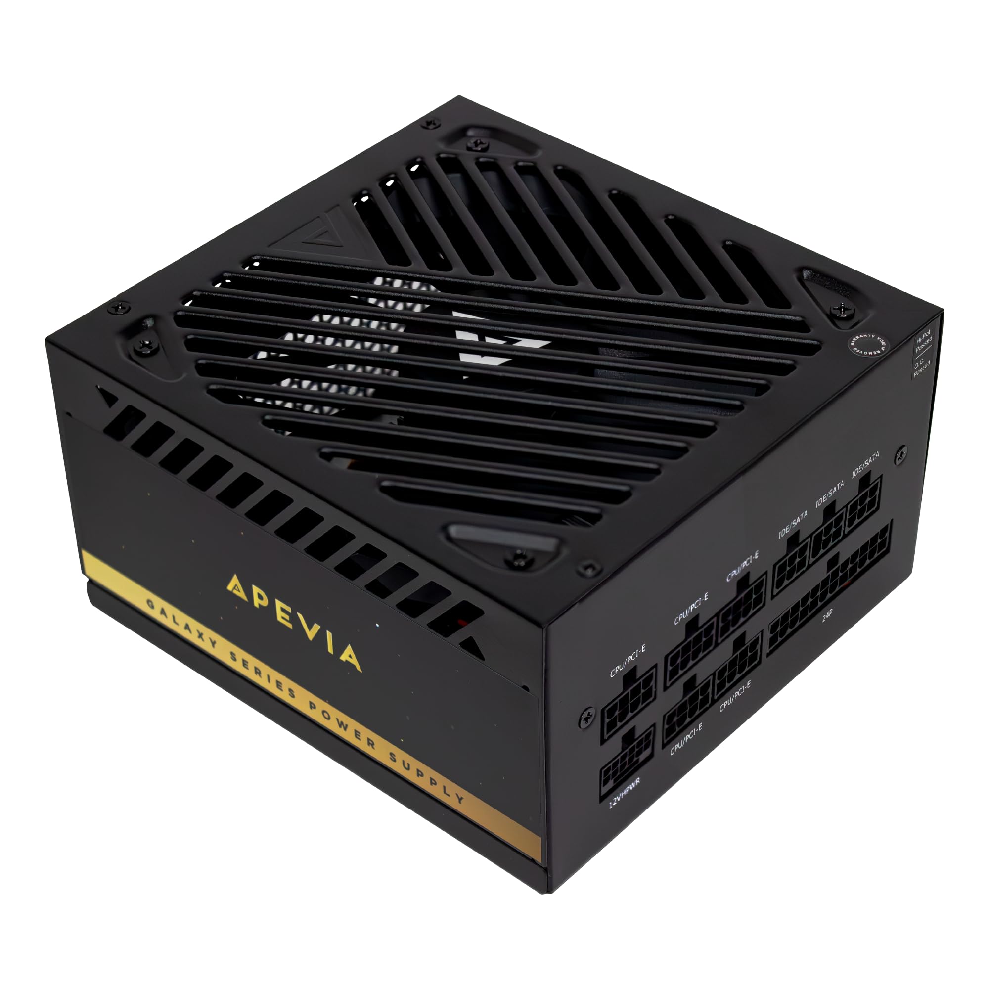 Apevia Galaxy 850W 80+ Gold ATX 3.1 Fully Modular Gaming PSU, PCIe 5.1 600W 12VHPWR, Japanese Caps, Silent 135mm FDB Fan, Stable +12V Rail, PSU for RTX 5060/5070/5080/40 Series