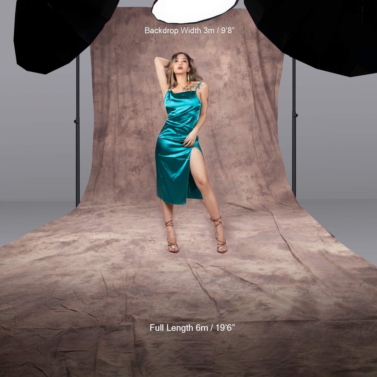 Sfondo per studio fotografico, 100% puro cotone, 3 x 6 m, colore: grigio alba, pieghevole, per fotografia, video, TV, ritratti, prodotto Youtube Movie, B5228