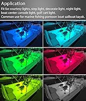 Vista 7 de Luces de barco inalámbricas, funciona con pilas, luz interior LED marina para cubierta de barco, luz de cortesía, para pesca, pontón, velero, kayak