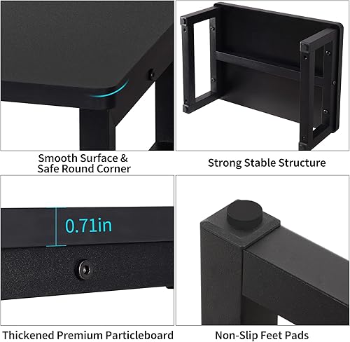 Miniatura 13 de Snughome Taburetes de madera para adultos y niños, taburete de madera maciza portátil para adultos con capacidad para hasta 350 libras, taburete de