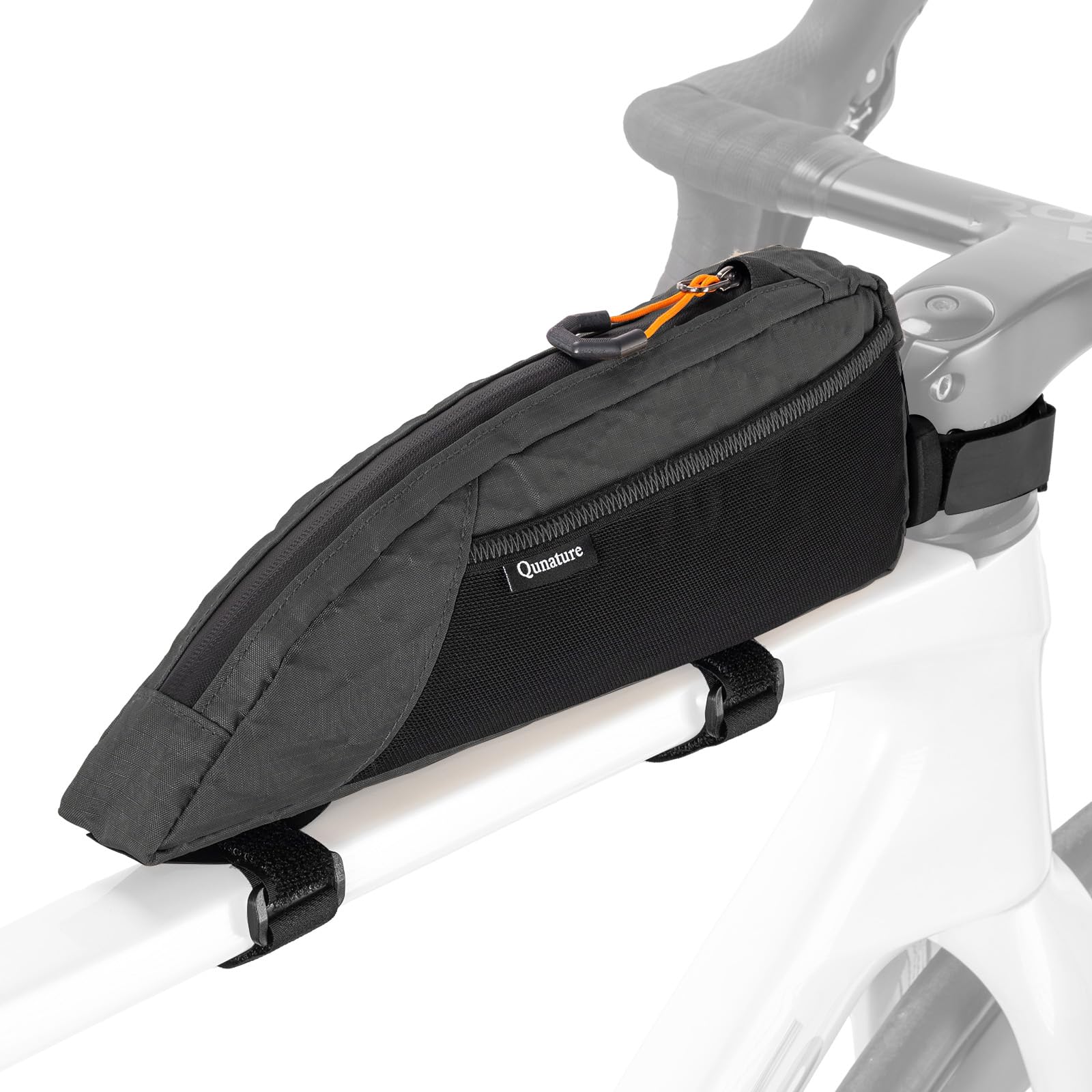 Borsa Telaio Bici Capacità 1L, Borsa Triangolare Tubo Superiore, Borsello Bici da Corsa, Leggera e Stabile, Facile Installazione, Ideale per Bicicletta MTB Mountain Bike Bikepacking, Nero