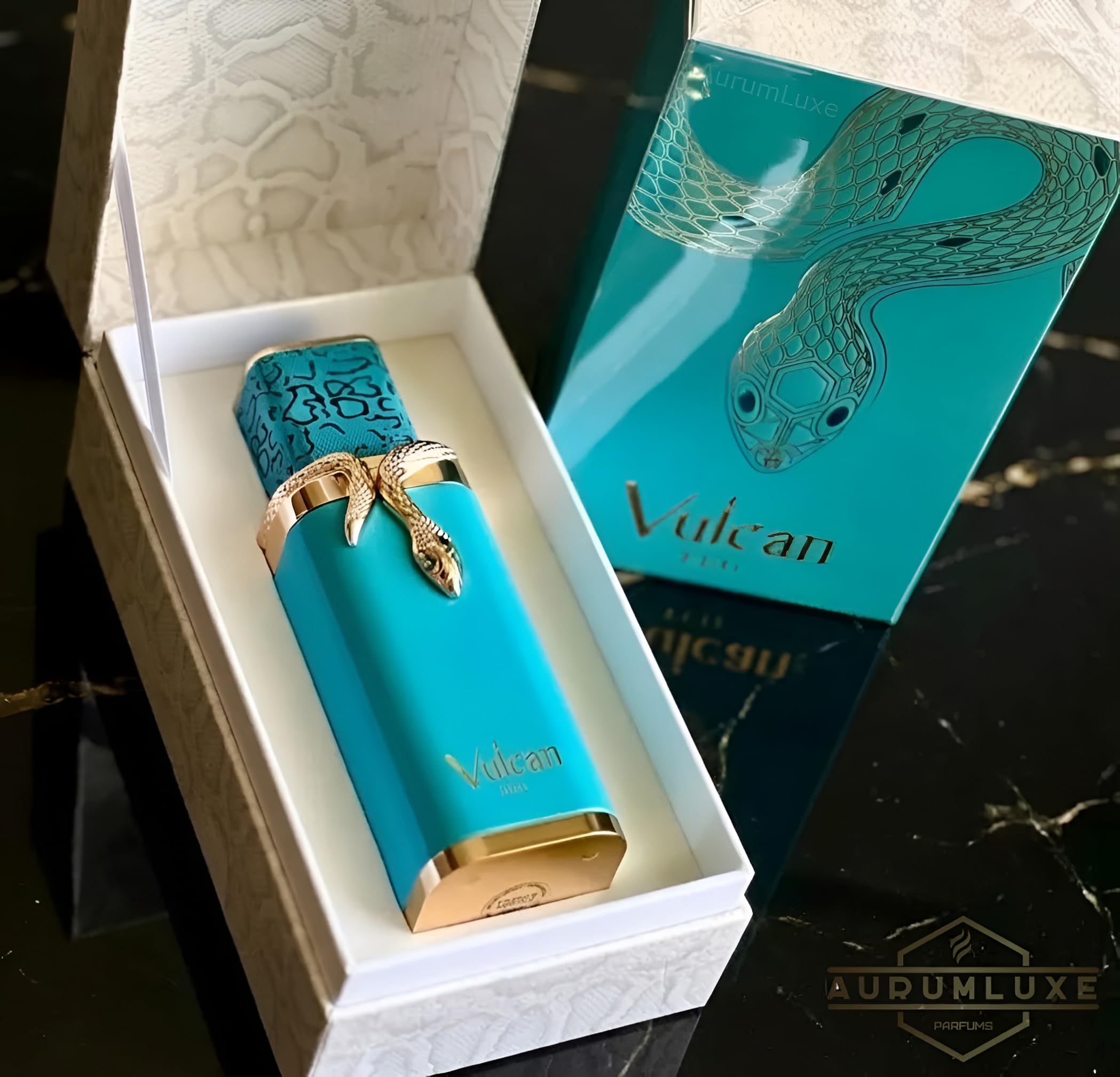 AURUMLUXE Vulcan Feu Perfume, Perfumes Arabes Hombre, Perfumes Hombre, Regalos Originales para Hombre, Colonia Hombre, Perfume Arabes Originales, Eau de Parfum, Perfume Vulcan Feu 100 ml