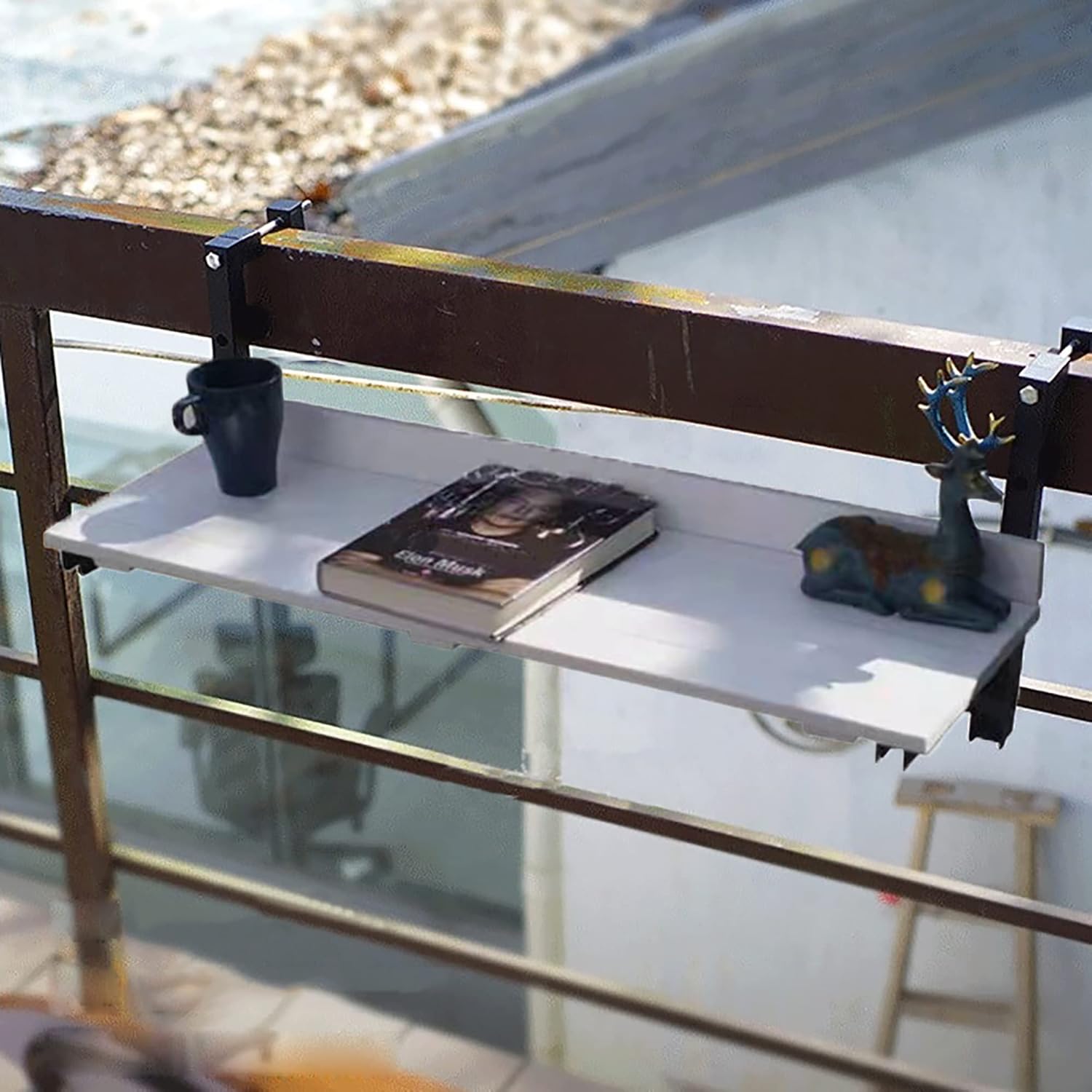 Balcony Bar Table for Railings,80*26cm/31.4*10.2in,Outdoor