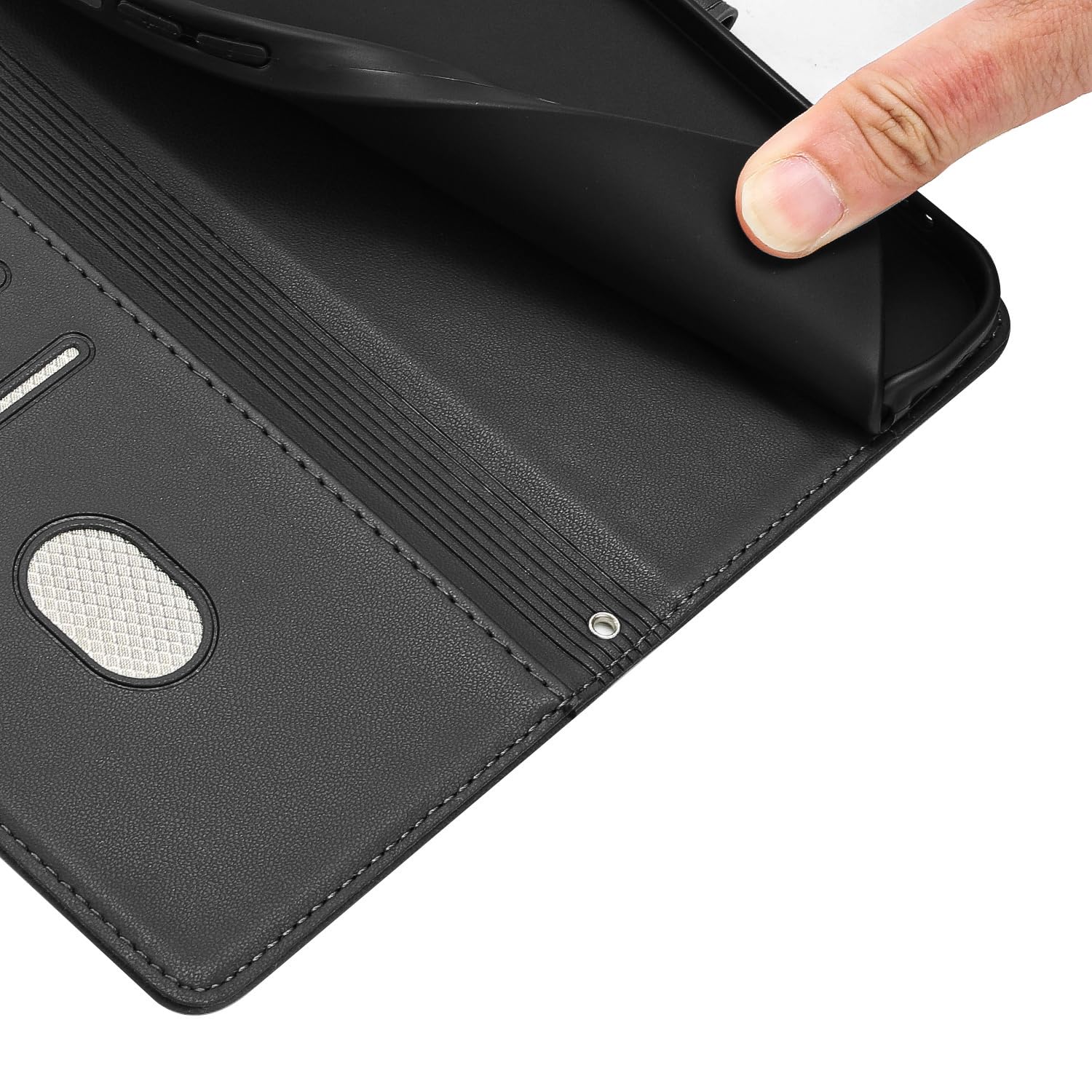 Fondina Da Cintura Da Uomo, Custodia In Pelle Per Cellulare Vestibilita Universale Nera 91809729 - Foto 9