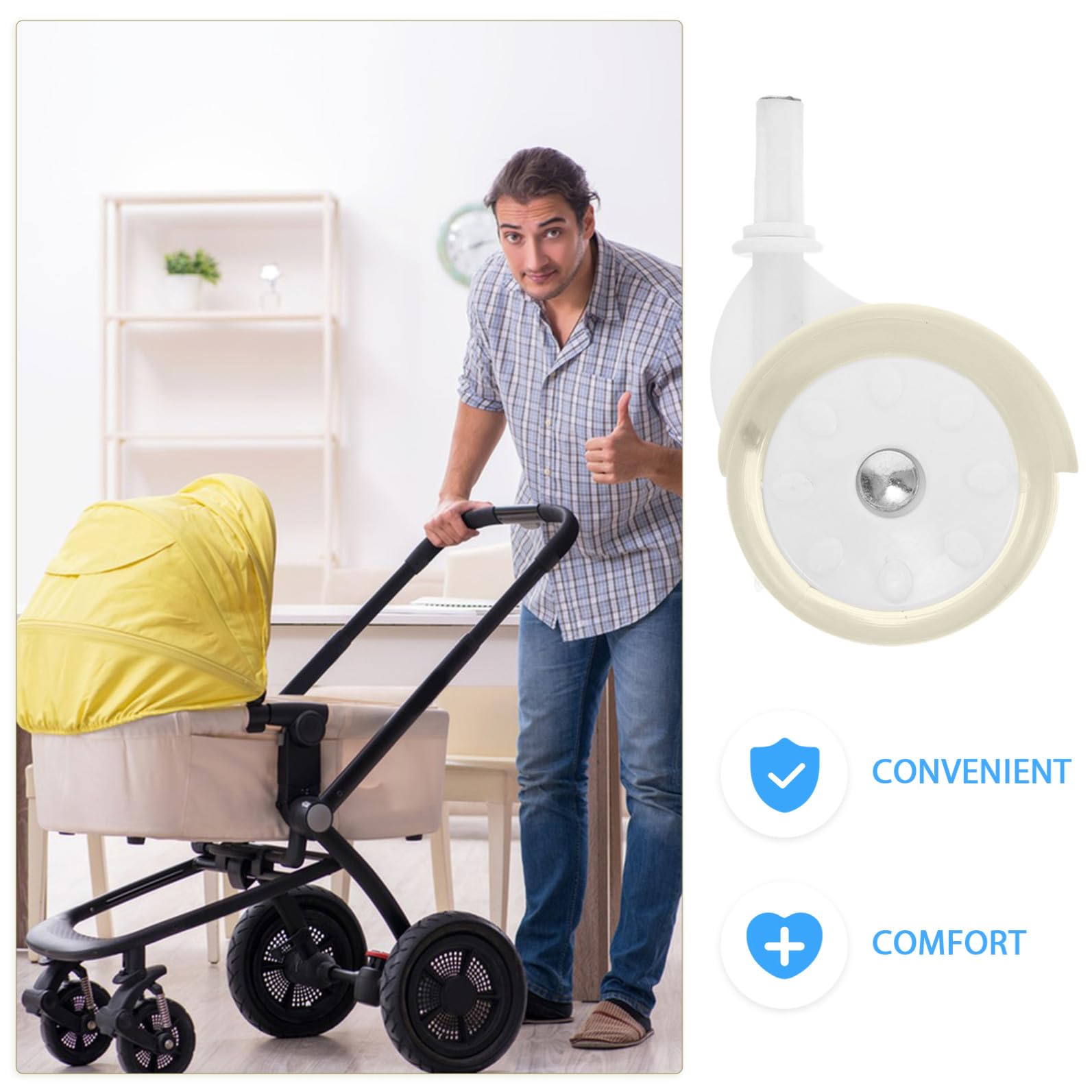 Universelles En Plastique Et: Lot De 4 Roues pour Déambulateur pour Bébé Pièces De Rechange pour Chariot De Courses Poussette Et Déambulateur