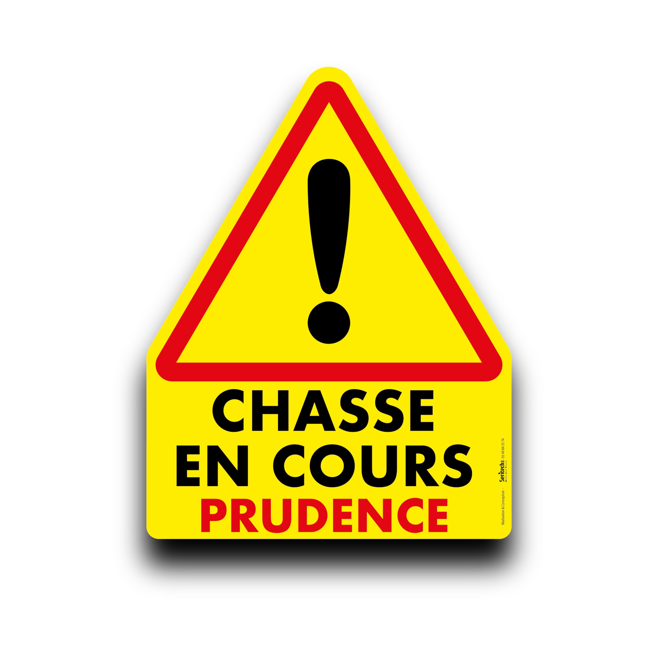 Triangle Magnétique Résistant Chasse en cours Jaune et Rouge - 5