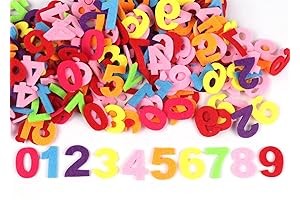 YYCRAFT 1-Inch Mix-Color Self-Adhesive Felt Numbers for DIY Crafts and Scrapbooking (200 Pieces)