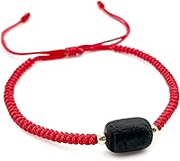 Vista 1 de Red String Protection Bracelet for Women Against Evil Eye Genuine Jet Stone Azabache Contra el Mal de Ojo