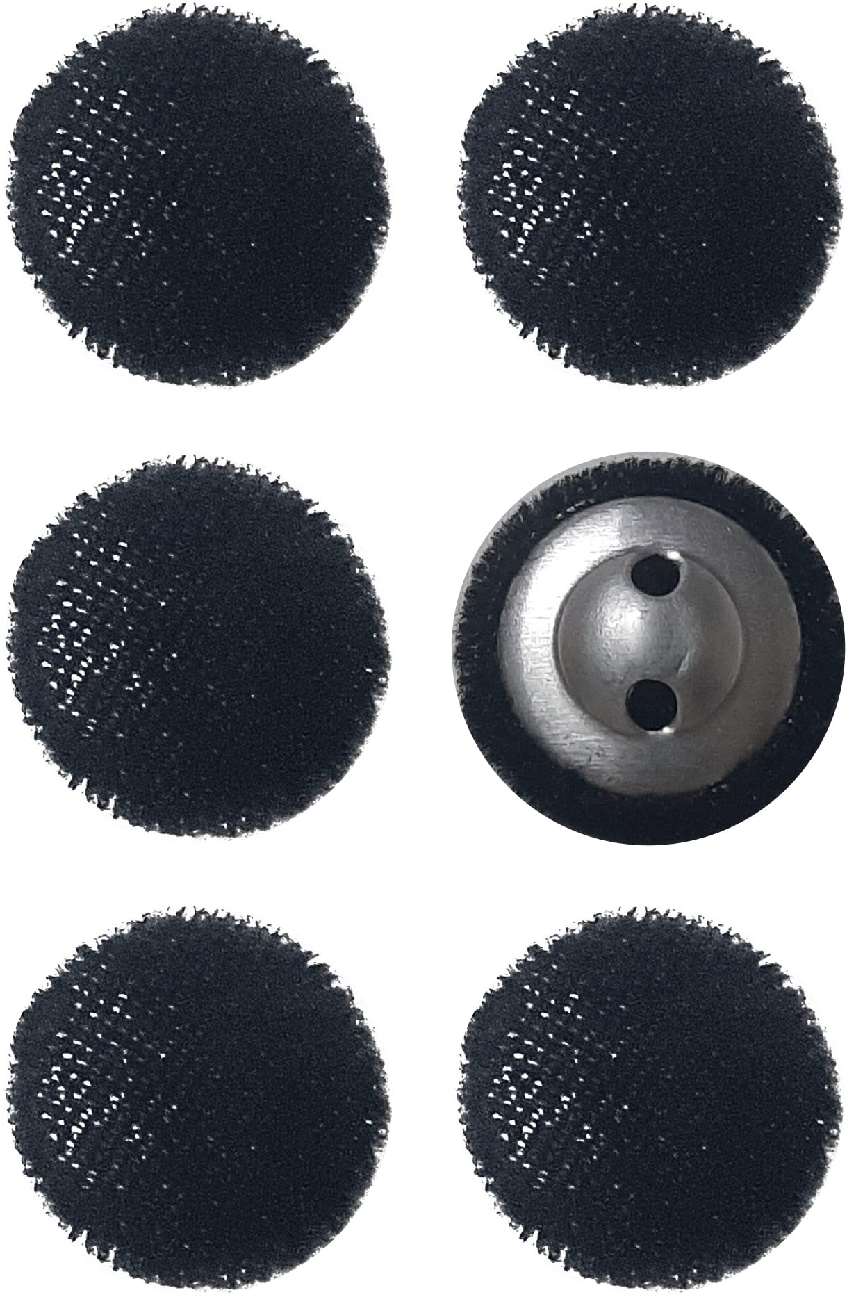 Easy Sew Fabric Button (B1, Black)