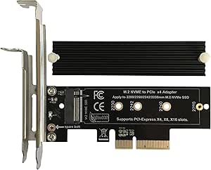 M.2 NVMe to PCIe 3.0/4.0 x4 Adapter with Aluminum Heatsink