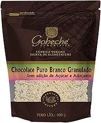Chocolate Puro Branco Granulado Sem adição de Açúcar e Adoçantes - 400g