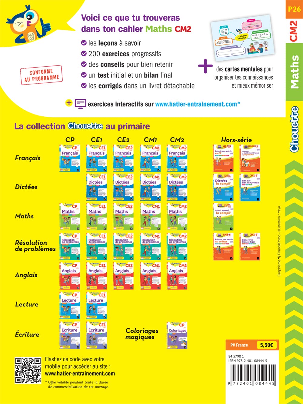 Maths CM2: cahier d'entraînement recommandé par les enseignants
