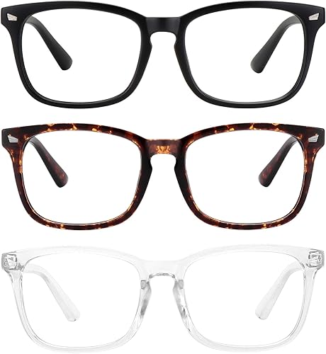 MEETSUN Lentes de bloqueo de luz azul, antifatiga ocular para dolor de cabeza (duerme mejor), lentes de computadora UV400 con lente transparente