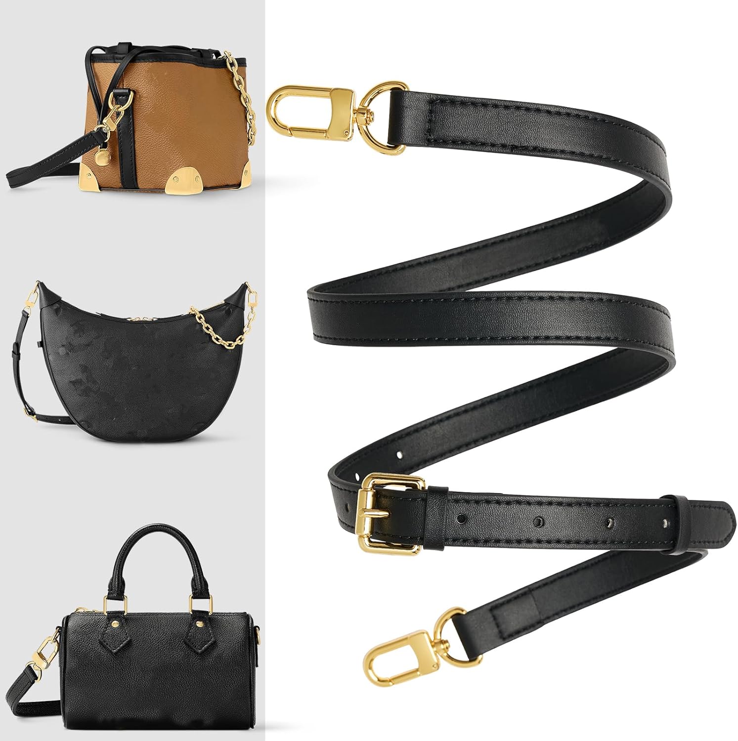 Vachetta Leather purse strap Genuine Leather Adjustable Replacement Strap for Shoulder Bag Handbag Purse - Image 2