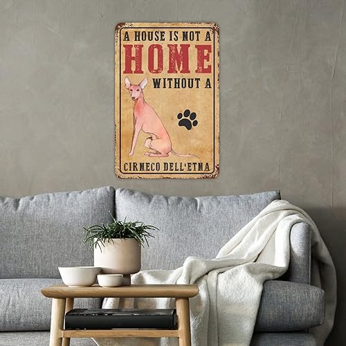 Vista 46 de Letrero de metal con texto en inglés «A House is Not A Home Without A Dogo Argentino» («A House is Not A Home Without A Dogo Argentino»)