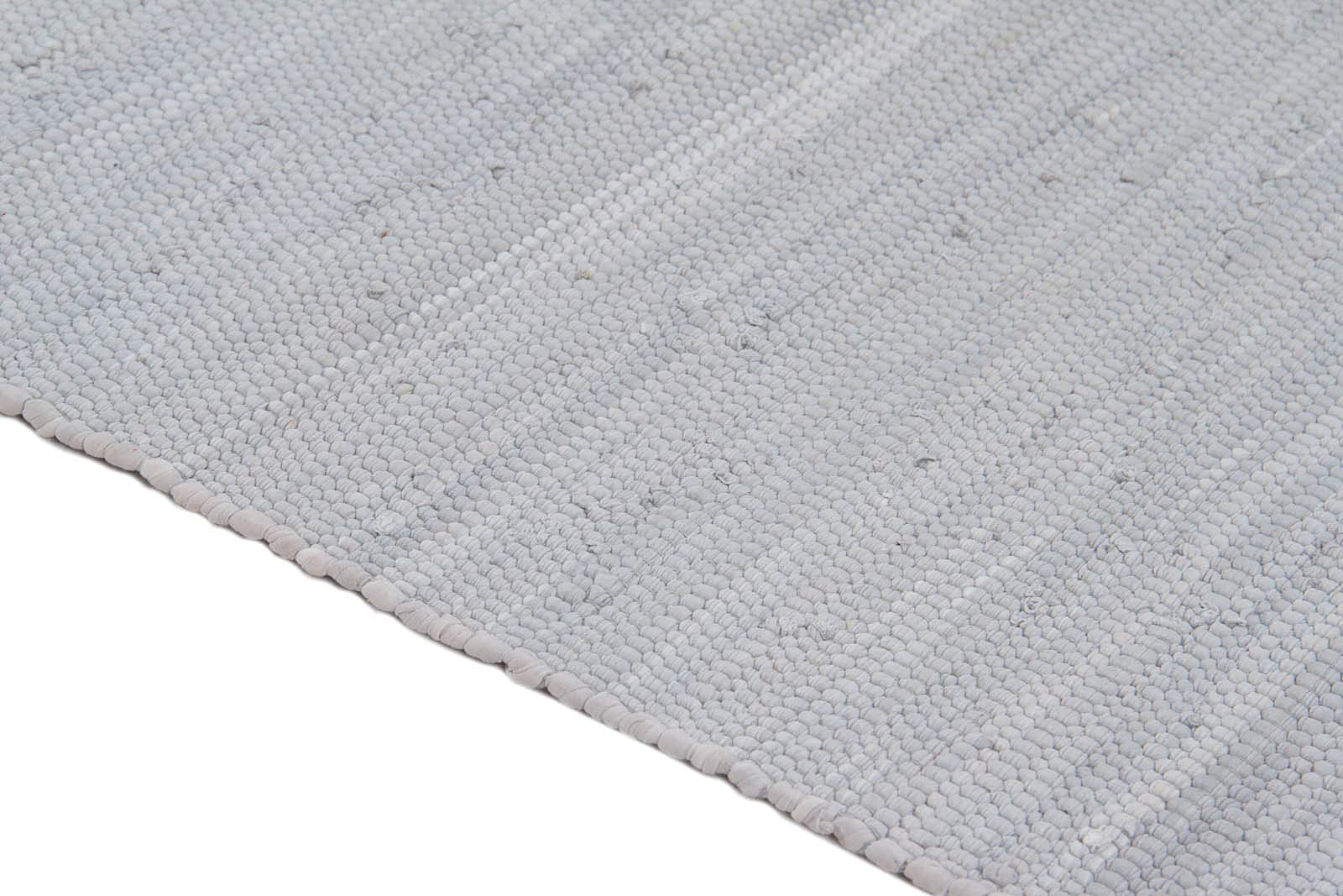 Tapis tacheté lavable - Plat - Tissé à la main - Durable - Avec franges - Couleur : gris ciel - Dimensions : 120 x 180 cm
