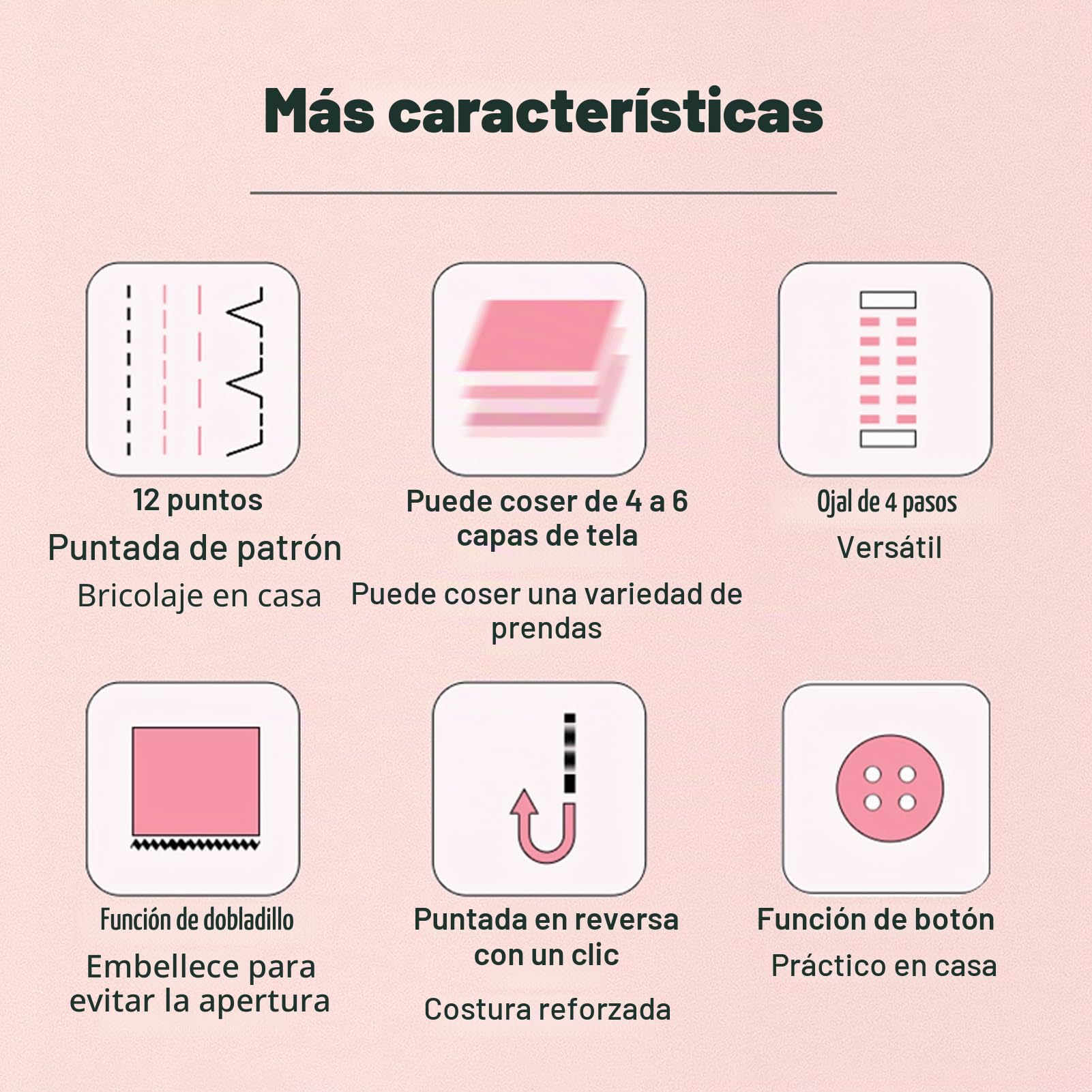 FLSM-520 Máquina de Coser Portatil Electrica con 12 patrones de puntada, Máquinas de Coser para Principiantes, Regalo para el día de la Madre (Máquina de Coser+Accesorios de Costura)