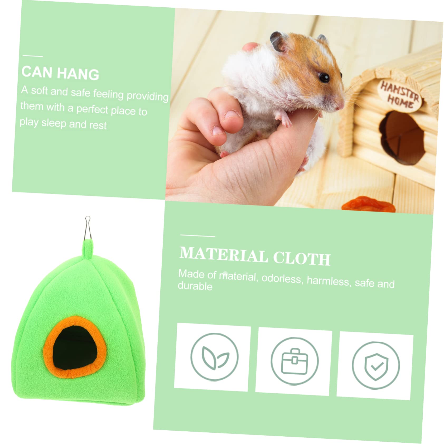 POPETPOP 4 Piezas Nido De Hámster Hamaca De Hámster De Juguete Hámster De Peluche Casa Colgante para Hámster Jaula Escondite Cama Escondite De Jerbos Hurones Animales Pequeños Algodón
