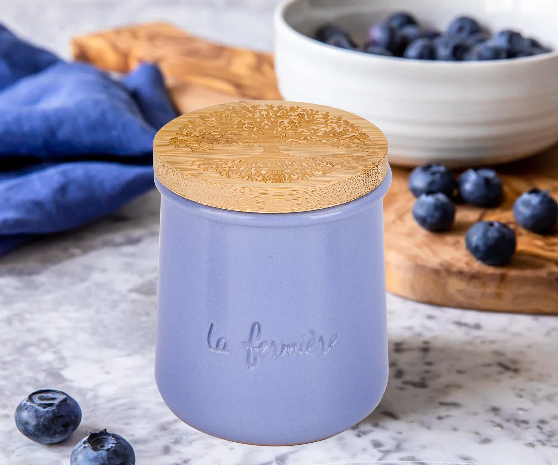 6 Couvercles Pour Pots Type La Fermière - Référence C68, Marque Générique