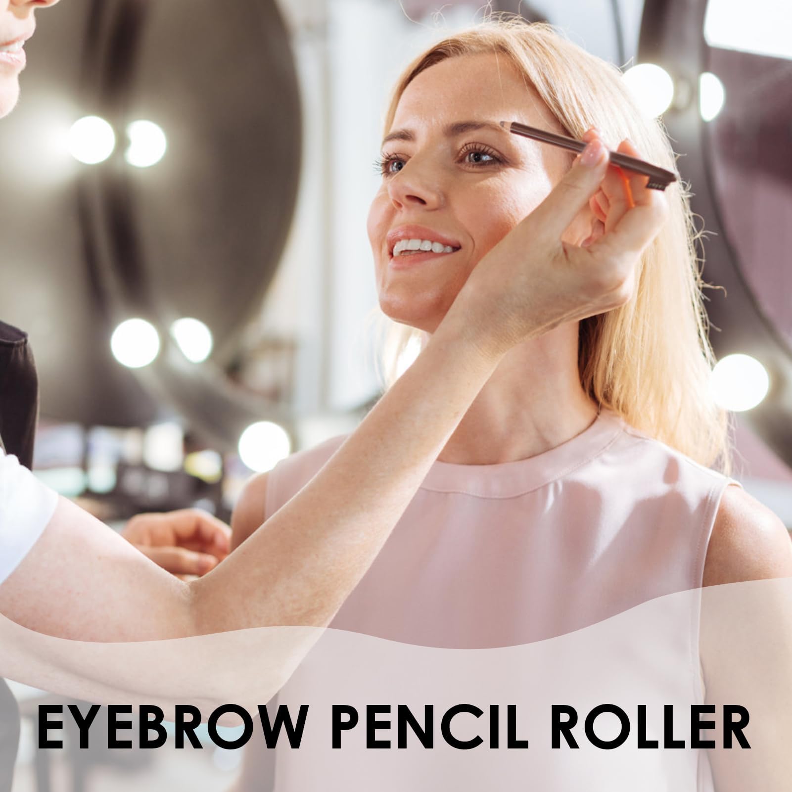 Temperamatite di Bellezza, Temperino Matita Occhi, Temperino Doppio per Matite Cosmetiche, Adatto per Eyeliner, Matita per Sopracciglia (Nero)