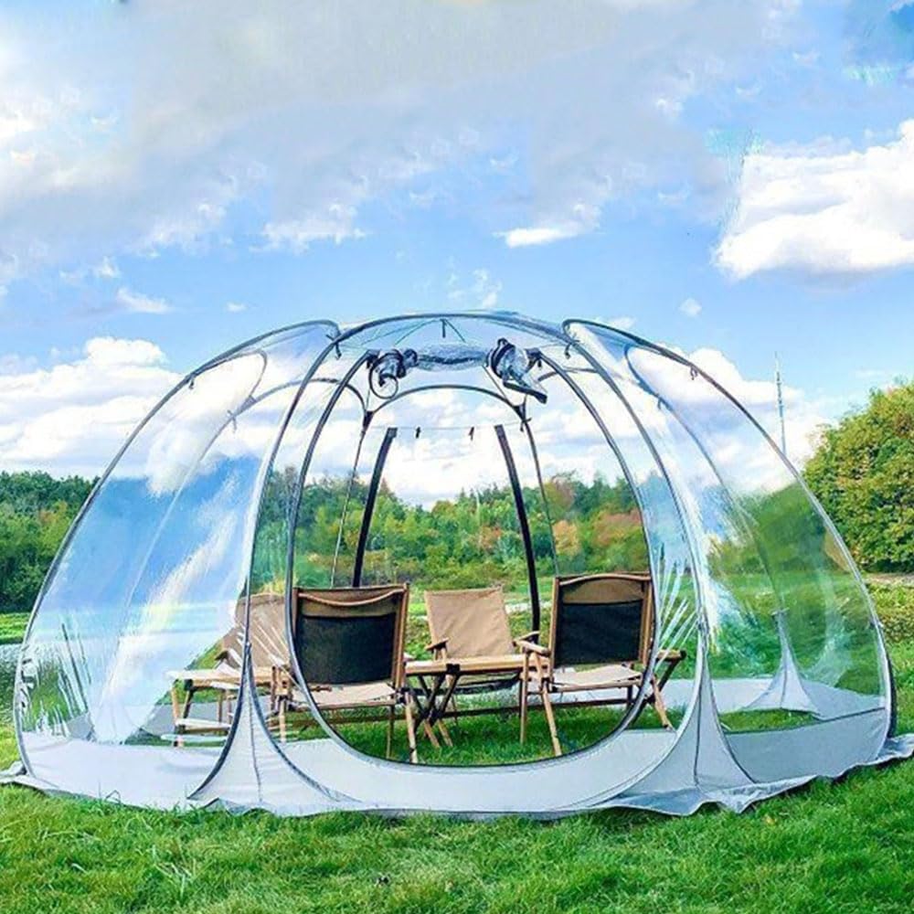 Garden Dome Tent, 6-12 People, Transparent Bubble Tent for Camping Stargazing Backyard Party, Waterproof Windproof