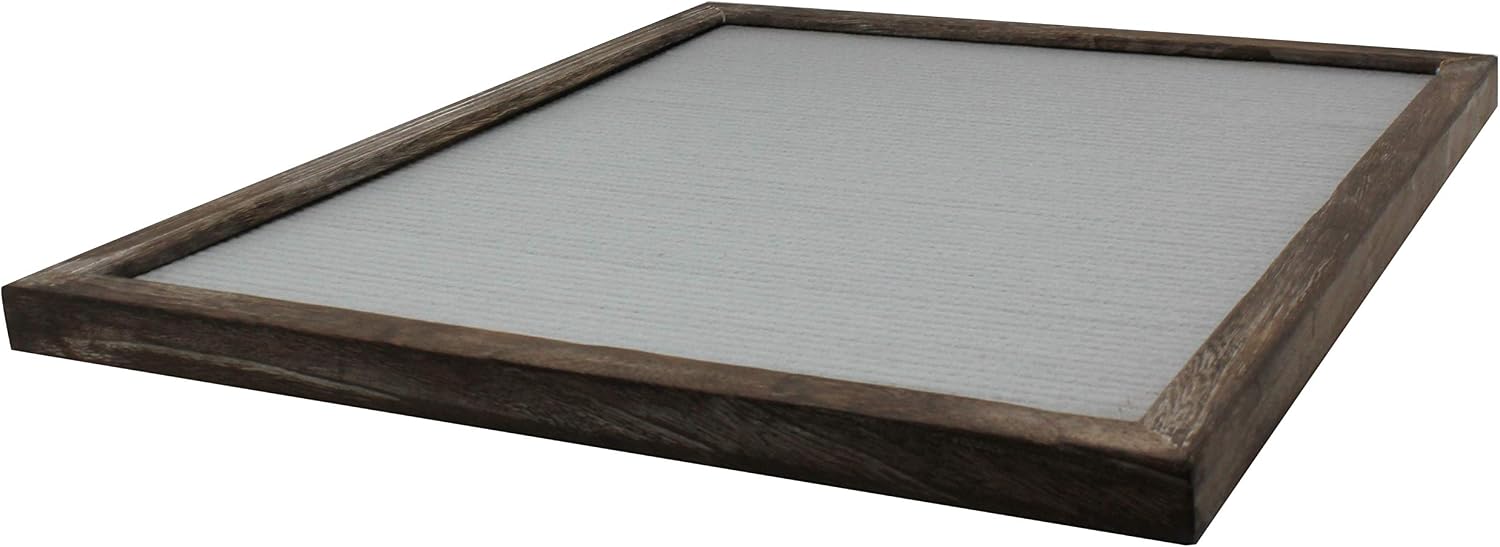 Executive Office Solutions Changeable Letter Board - Gray Felt with Solid Vintage Oak Frame, Wall Mount, Canvas Bag, and 290 Characters 16x20 Gray