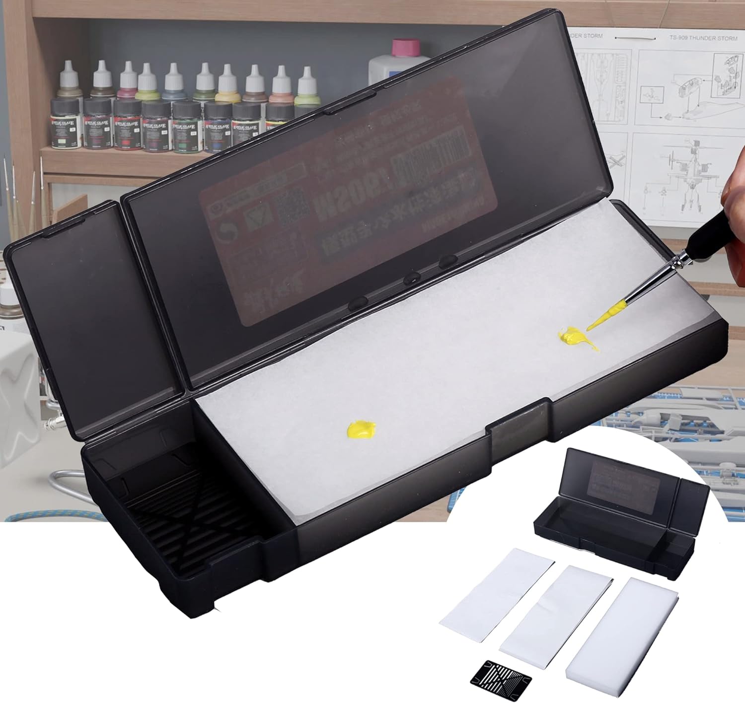 Paint Palette Wet Palette for Acrylic Paints Miniatures Paint Pallet Pigment Palette Model Paint