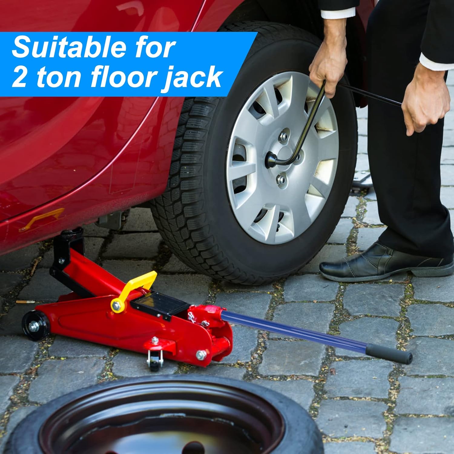 Horizontal Hydraulic Jack Handle Replacement, Hydraulic Floor Jack Handle Replacement for Car Accessories (Blue)