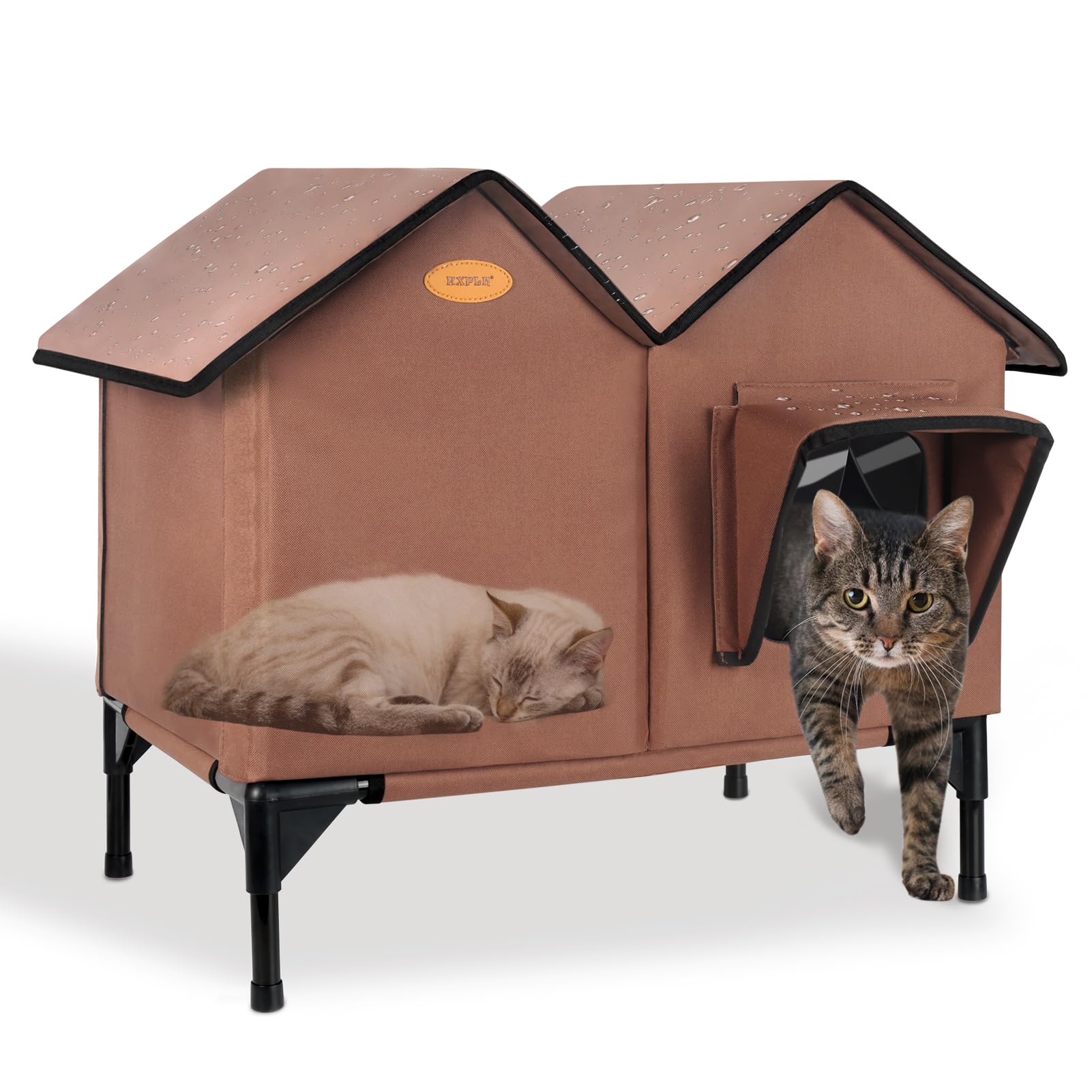 Cat House (marrone-non riscaldato, grande)