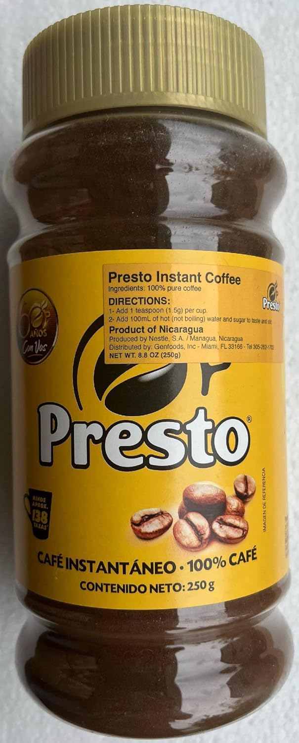 Presto Nicaraguan Instant Coffee - 250g by Cafe Presto (2, 1 count (pack of 1))