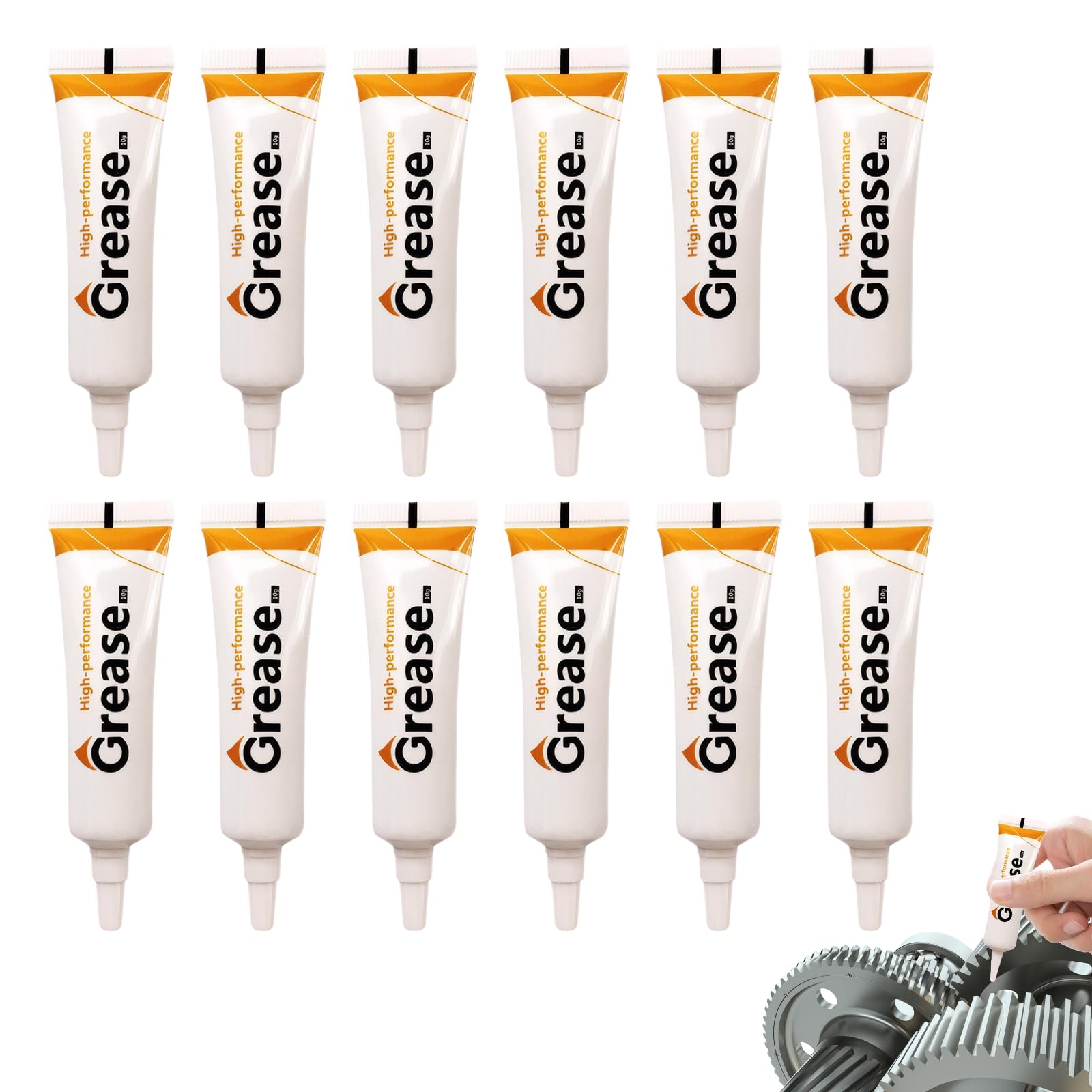 12 sztuk smaru silikonowego 3D do drukarki, 10g smaru silikonowego, smar silikonowy bezpieczny dla żywności, smar silikonowy do uszczelek, przezroczysty smar silikonowy, wielofunkcyjny smar silikonowy