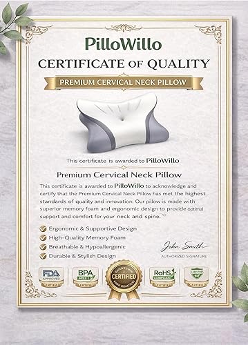 Miniatura 5 de Almohada cervical para el cuello para aliviar el dolor: almohada ergonómica de espuma viscoelástica para dormir, almohada ortopédica de apoyo