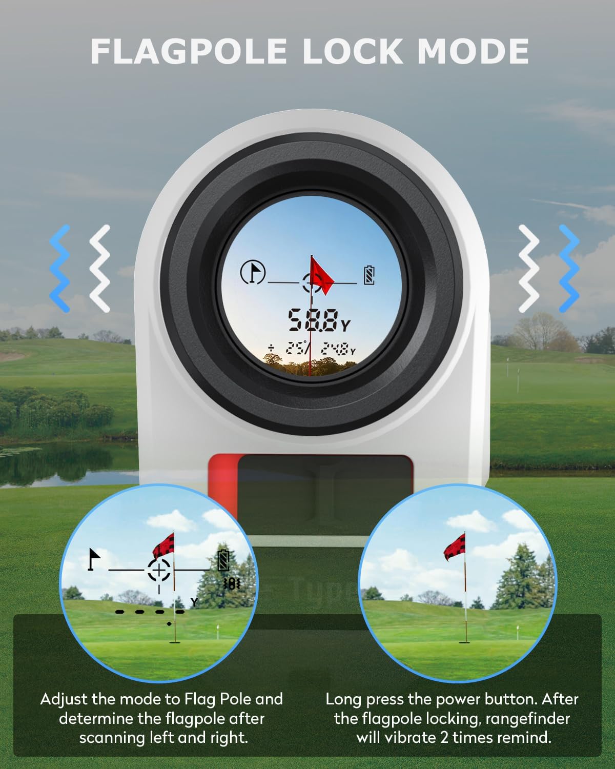 X1 Golf Rangefinder with Slope, Flagpole Lock and Vibration, 660/1100YDS Laser Rangefinder for Golfing & Hunting, Rechargeable Laser Range Finder Distance Measuring with High-Precision